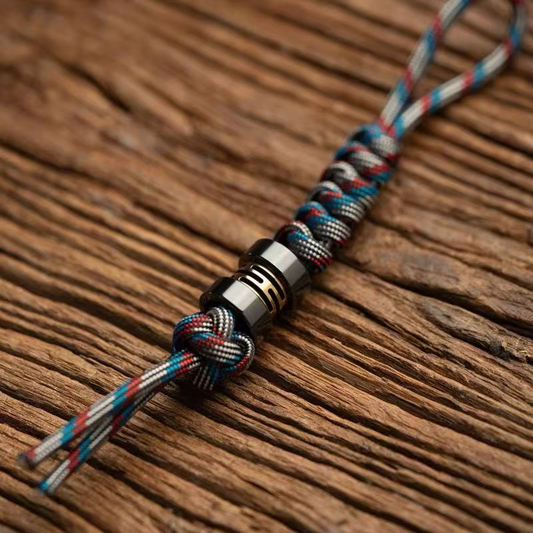 Copper Lanyard Bead EDC Paracord Set DIY Unbraided Pendant Pocket Knife Accessory