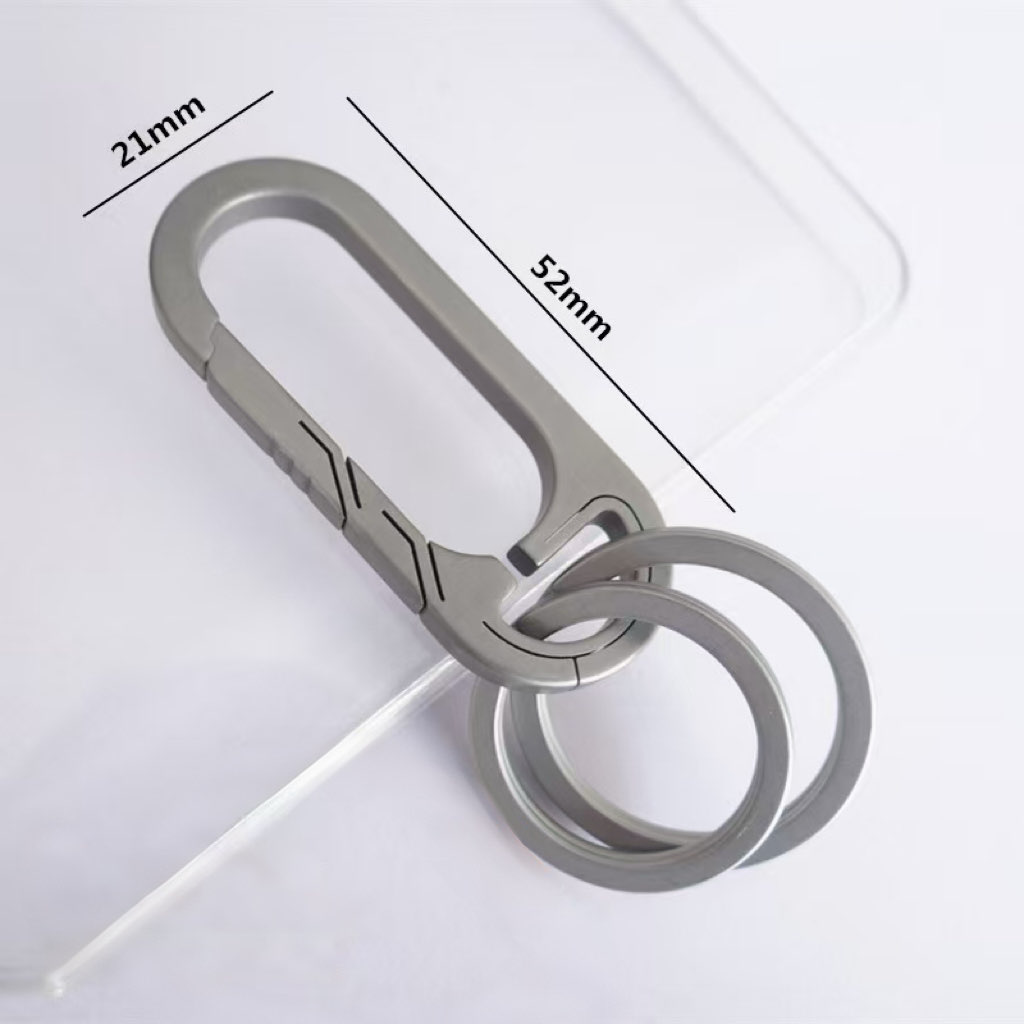 Gr5 Titanium Keychain Lightweight EDC Keyring Pocket Carry Accessory