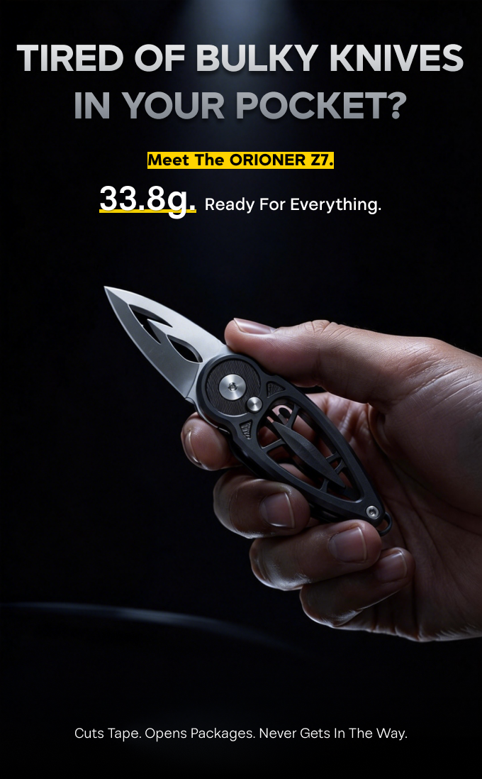 ORIONER Z7: Minimalist Hollow-Frame EDC Folding Knife