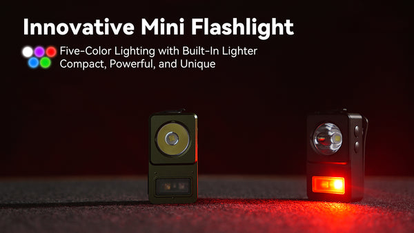EDC Multi-Function Flashlight with UV/RGB Side Light & Lighter