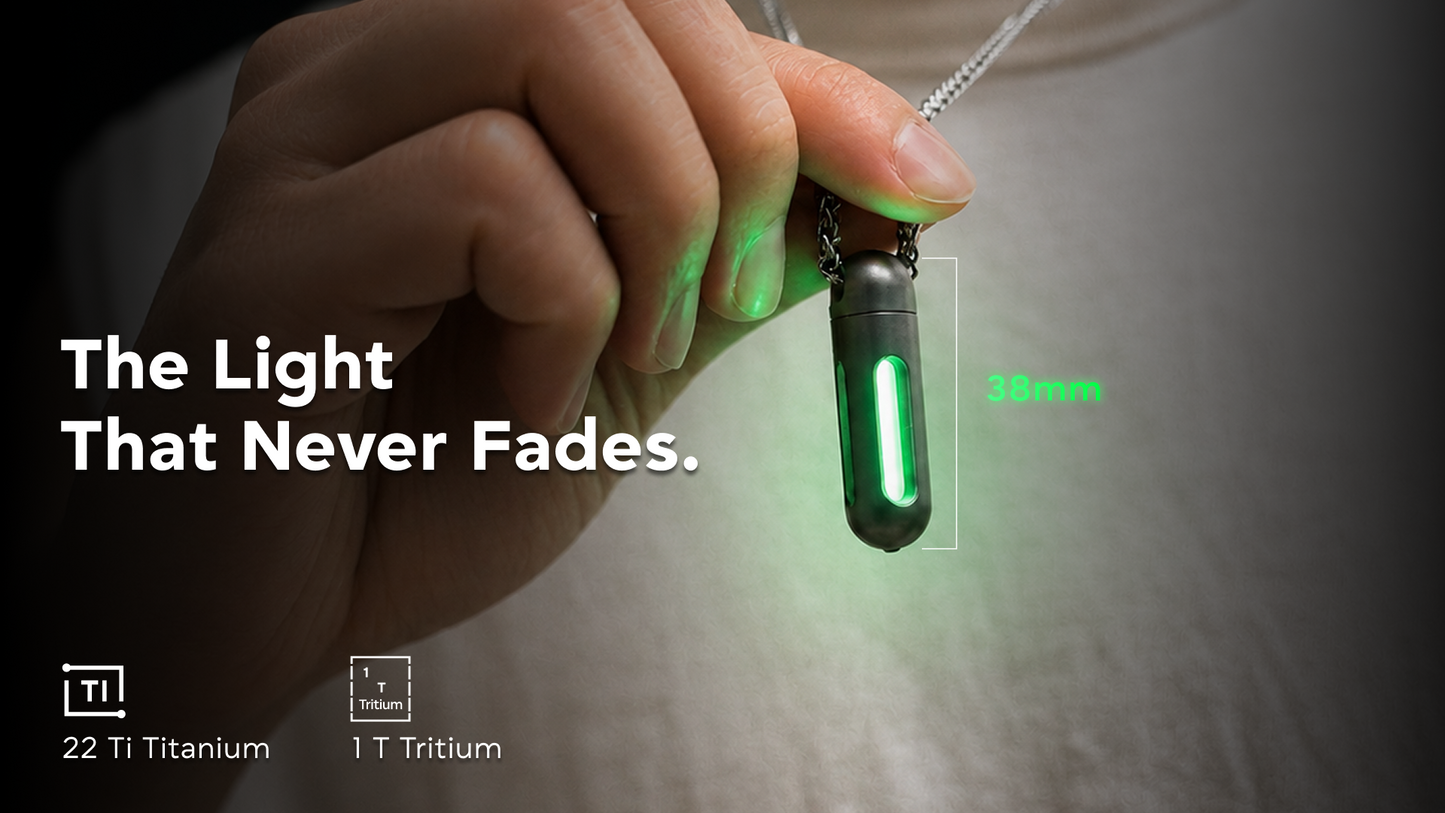 ORIONER TP01: Gr5 Titanium Capsule EDC Glow Pendant
