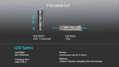 Multi-Tool EDC Ti Flashlights
