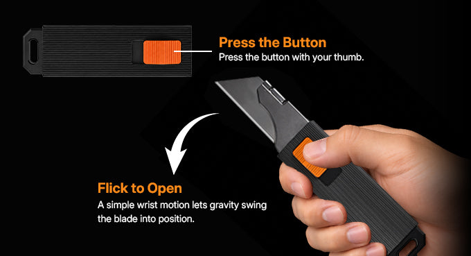 ORIONER MS-08: Gravity-Action EDC Fidget Utility Knife